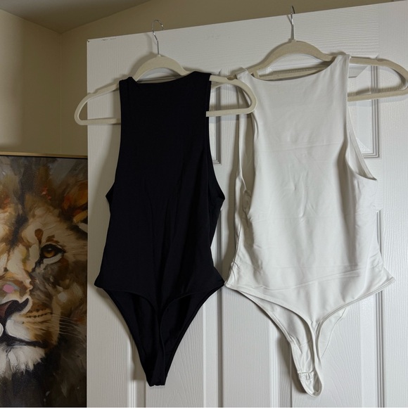 Babaton by Aritzia Sleeveless Bodysuit Bundle – Black & White (Size M) - Picture 2 of 2